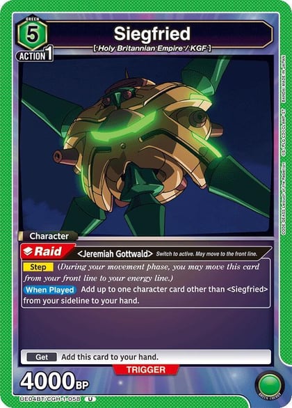 Siegfried, UE04BT: CODE GEASS: Lelouch of the Rebellion UE04BT/CGH-1-058