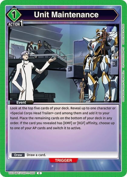 Unit Maintenance, UE04BT: CODE GEASS: Lelouch of the Rebellion UE04BT/CGH-1-066