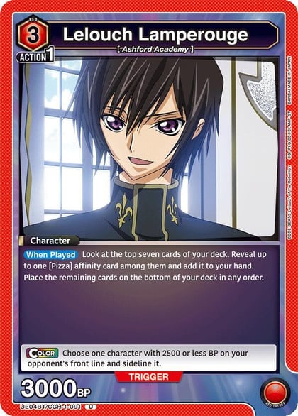 Lelouch Lamperouge (091), UE04BT: CODE GEASS: Lelouch of the Rebellion UE04BT/CGH-1-091