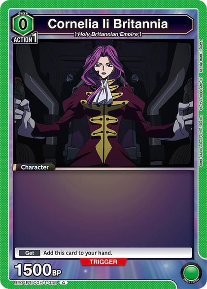 Cornelia li Britannia (038) (Box Topper Foil), UE04BT: CODE GEASS: Lelouch of the Rebellion UE04BT/CGH-1-038