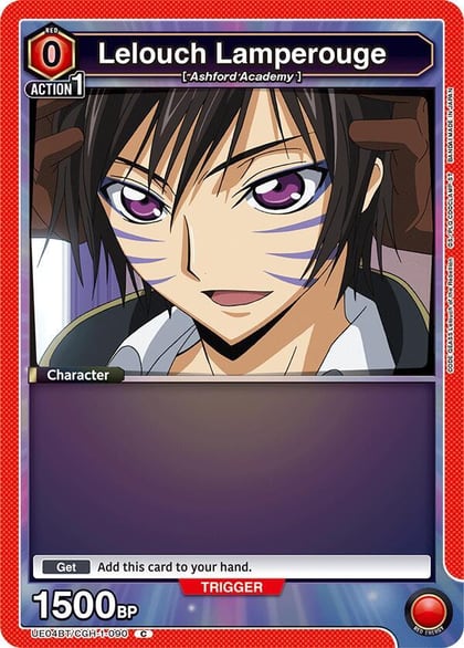 Lelouch Lamperouge (090) (Box Topper Foil), UE04BT: CODE GEASS: Lelouch of the Rebellion UE04BT/CGH-1-090