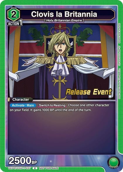 Clovis la Britannia, UE04BT: CODE GEASS: Lelouch of the Rebellion Release Event Cards UEPR/CGH-1-037