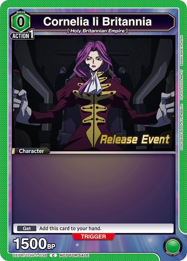 Cornelia li Britannia (038), UE04BT: CODE GEASS: Lelouch of the Rebellion Release Event Cards UEPR/CGH-1-038