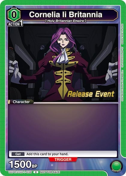 Cornelia li Britannia (038), UE04BT: CODE GEASS: Lelouch of the Rebellion Release Event Cards UEPR/CGH-1-038