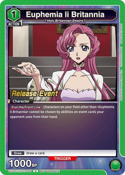 Euphemia li Britannia (046), UE04BT: CODE GEASS: Lelouch of the Rebellion Release Event Cards UEPR/CGH-1-046