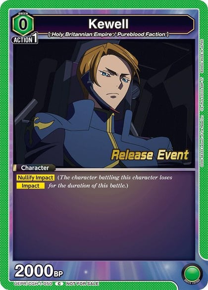 Kewell, UE04BT: CODE GEASS: Lelouch of the Rebellion Release Event Cards UEPR/CGH-1-050