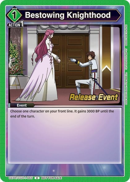 Bestowing Knighthood, UE04BT: CODE GEASS: Lelouch of the Rebellion Release Event Cards UEPR/CGH-1-065