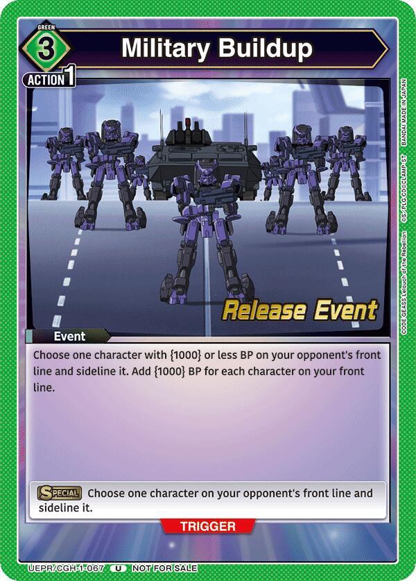 Military Buildup, UE04BT: CODE GEASS: Lelouch of the Rebellion Release Event Cards UEPR/CGH-1-067