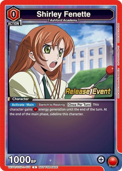 Shirley Fenette (079), UE04BT: CODE GEASS: Lelouch of the Rebellion Release Event Cards UEPR/CGH-1-079