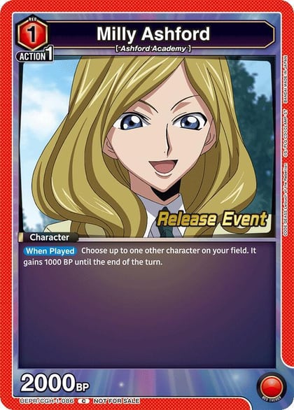 Milly Ashford (086), UE04BT: CODE GEASS: Lelouch of the Rebellion Release Event Cards UEPR/CGH-1-086