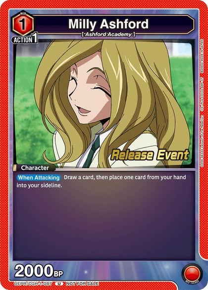 Milly Ashford (087), UE04BT: CODE GEASS: Lelouch of the Rebellion Release Event Cards UEPR/CGH-1-087