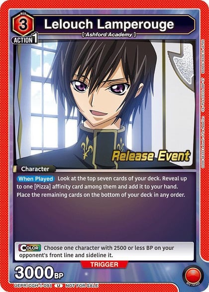 Lelouch Lamperouge (091), UE04BT: CODE GEASS: Lelouch of the Rebellion Release Event Cards UEPR/CGH-1-091