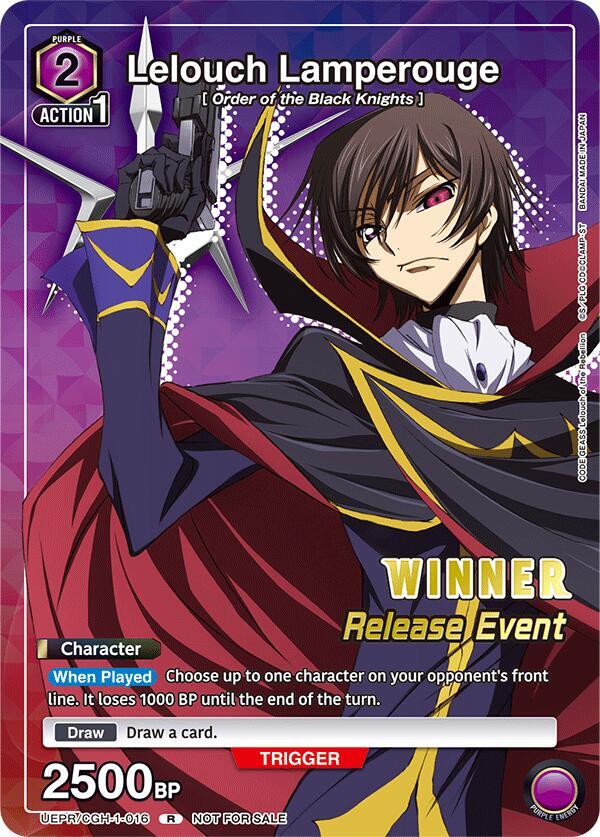 Lelouch Lamperouge (Release Event Winner), UE04BT: CODE GEASS: Lelouch of the Rebellion Release Event Cards UEPR/CGH-1-016
