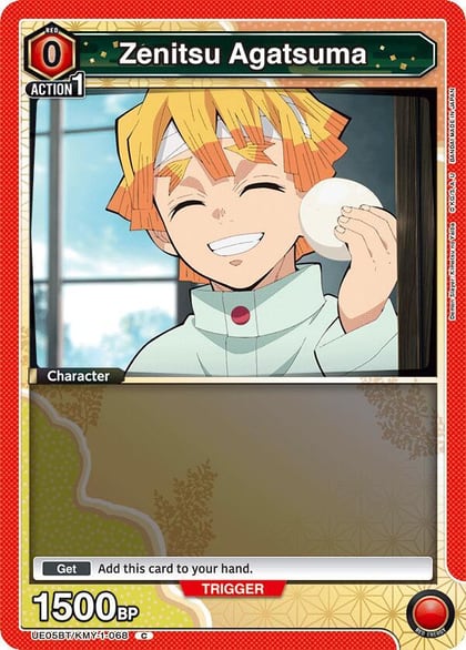 Zenitsu Agatsuma (068), UE05BT: Demon Slayer: Kimetsu no Yaiba UE05BT/KMY-1-068