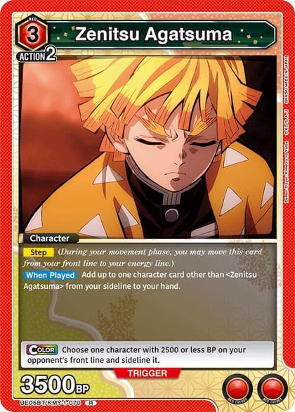 Zenitsu Agatsuma (070), UE05BT: Demon Slayer: Kimetsu no Yaiba UE05BT/KMY-1-070