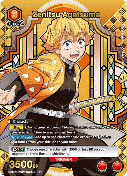 Zenitsu Agatsuma (070) (R*), UE05BT: Demon Slayer: Kimetsu no Yaiba UE05BT/KMY-1-070