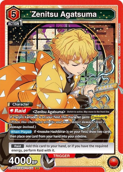 Zenitsu Agatsuma (071), UE05BT: Demon Slayer: Kimetsu no Yaiba UE05BT/KMY-1-071