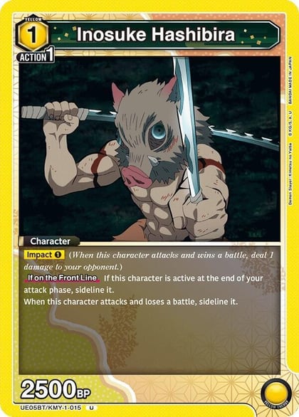 Inosuke Hashibira (015), UE05BT: Demon Slayer: Kimetsu no Yaiba UE05BT/KMY-1-015