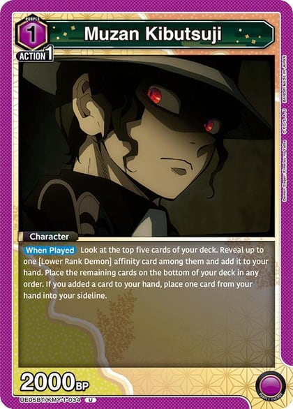 Muzan Kibutsuji (034), UE05BT: Demon Slayer: Kimetsu no Yaiba UE05BT/KMY-1-034