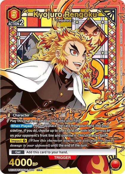 Kyojuro Rengoku (090) (SR*), UE05BT: Demon Slayer: Kimetsu no Yaiba UE05BT/KMY-1-090