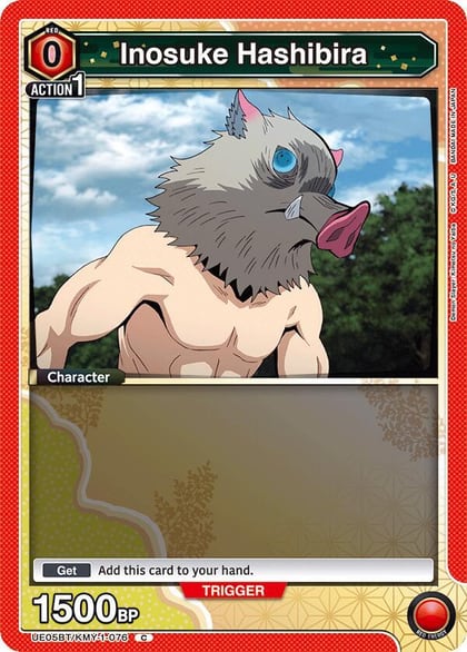 Inosuke Hashibira (076) (Box Topper Foil), UE05BT: Demon Slayer: Kimetsu no Yaiba UE05BT/KMY-1-076