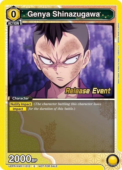 Genya Shinazugawa (012), UE05BT: Demon Slayer: Kimetsu no Yaiba Release Event Cards UEPR/KMY-1-012
