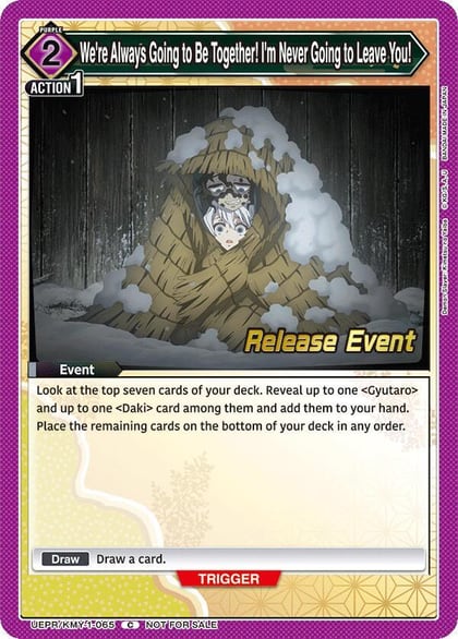 We're Always Going to Be Together! I'm Never Going to Leave You!, UE05BT: Demon Slayer: Kimetsu no Yaiba Release Event Cards UEPR/KMY-1-065