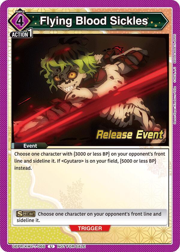Flying Blood Sickles, UE05BT: Demon Slayer: Kimetsu no Yaiba Release Event Cards UEPR/KMY-1-066