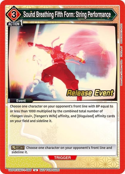 Sound Breathing Fifth Form: String Performance, UE05BT: Demon Slayer: Kimetsu no Yaiba Release Event Cards UEPR/KMY-1-096