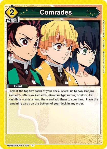 Comrades, UE05ST: Demon Slayer: Kimetsu no Yaiba Starter Deck UE05ST/KMY-1-109