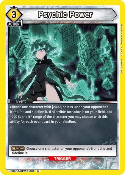 Psychic Power, UE06BT: One Punch Man UE06BT/OPM-1-031