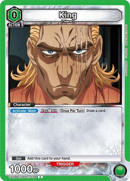 King (039) (Box Topper Foil), UE06BT: One Punch Man UE06BT/OPM-1-039