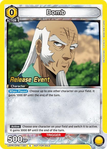 Bomb (001), UE06BT: One Punch Man Release Event Cards UEPR/OPM-1-001