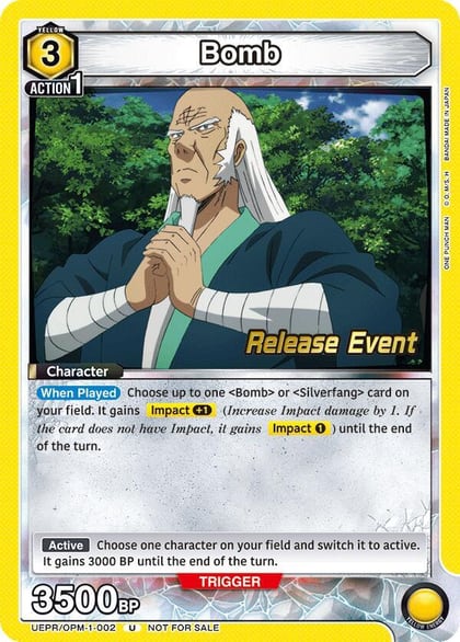 Bomb (002), UE06BT: One Punch Man Release Event Cards UEPR/OPM-1-002