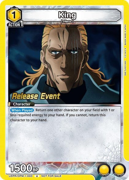 King (003), UE06BT: One Punch Man Release Event Cards UEPR/OPM-1-003