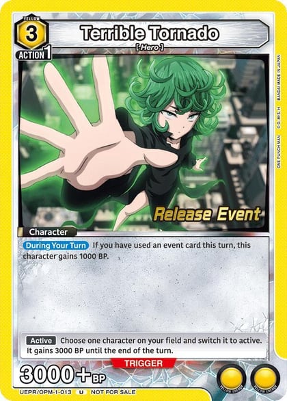 Terrible Tornado (013), UE06BT: One Punch Man Release Event Cards UEPR/OPM-1-013
