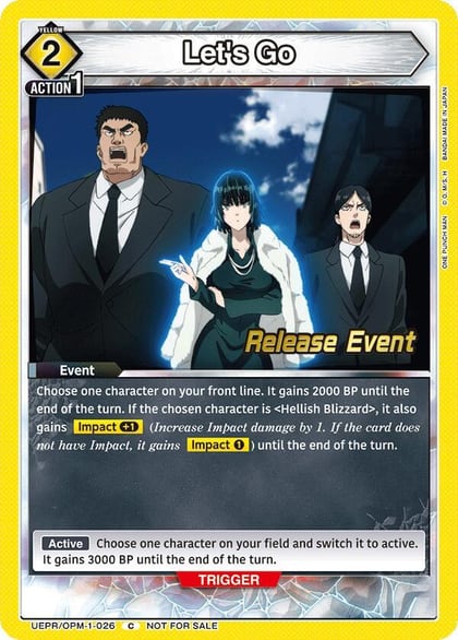 Let's Go, UE06BT: One Punch Man Release Event Cards UEPR/OPM-1-026