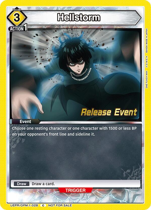 Hellstorm, UE06BT: One Punch Man Release Event Cards UEPR/OPM-1-028