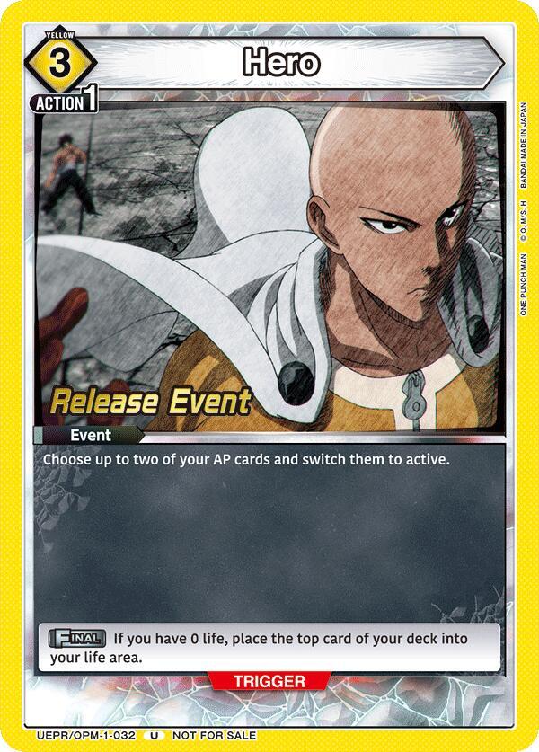 Hero, UE06BT: One Punch Man Release Event Cards UEPR/OPM-1-032
