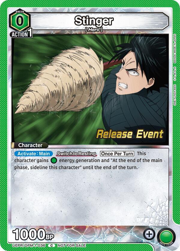 Stinger, UE06BT: One Punch Man Release Event Cards UEPR/OPM-1-036