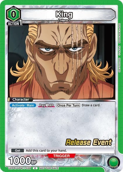 King (039), UE06BT: One Punch Man Release Event Cards UEPR/OPM-1-039