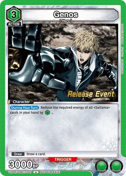 Genos (047), UE06BT: One Punch Man Release Event Cards UEPR/OPM-1-047
