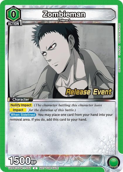 Zombieman, UE06BT: One Punch Man Release Event Cards UEPR/OPM-1-052