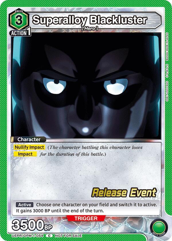 Superalloy Blackluster, UE06BT: One Punch Man Release Event Cards UEPR/OPM-1-054