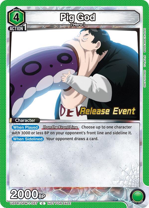 Pig God, UE06BT: One Punch Man Release Event Cards UEPR/OPM-1-057
