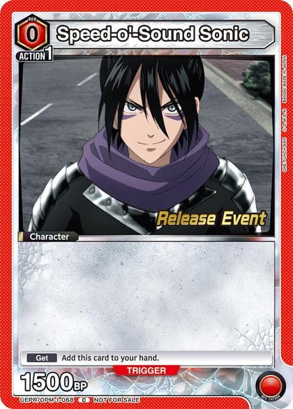 Speed-o'-Sound Sonic (068), UE06BT: One Punch Man Release Event Cards UEPR/OPM-1-068