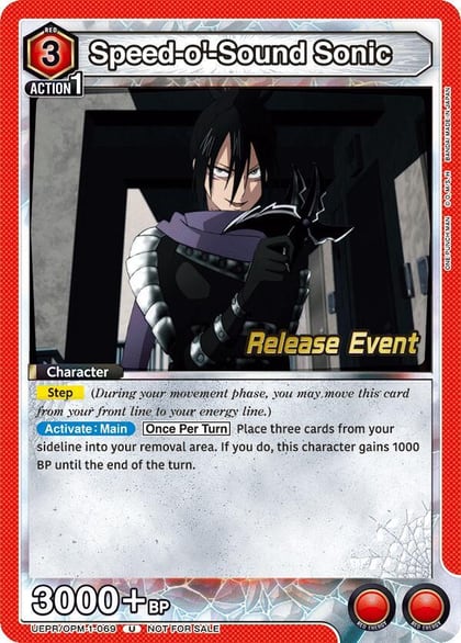 Speed-o'-Sound Sonic (069), UE06BT: One Punch Man Release Event Cards UEPR/OPM-1-069