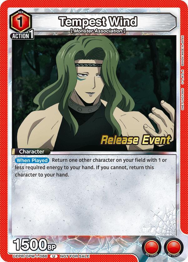 Tempest Wind, UE06BT: One Punch Man Release Event Cards UEPR/OPM-1-086