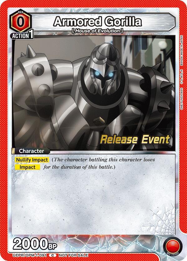 Armored Gorilla, UE06BT: One Punch Man Release Event Cards UEPR/OPM-1-091