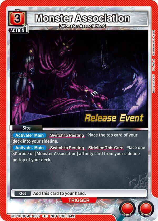 Monster Association, UE06BT: One Punch Man Release Event Cards UEPR/OPM-1-096